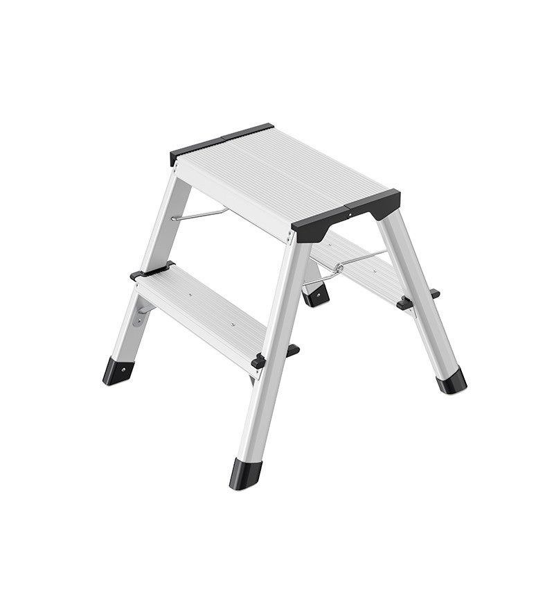 Podwójny stołek ze stopniem 2 stopnie – Hailo L90 Step-KE – maks. wysokość robocza 2,40 m