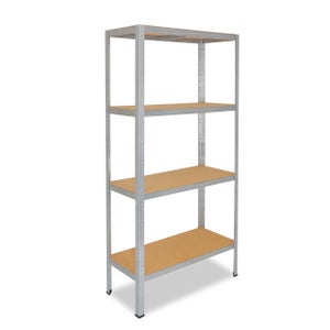 Shelfplaza Étagère Charge Lourde 115x120x60cm Galvanisée 4 Niveaux - 175kg Par Niveau