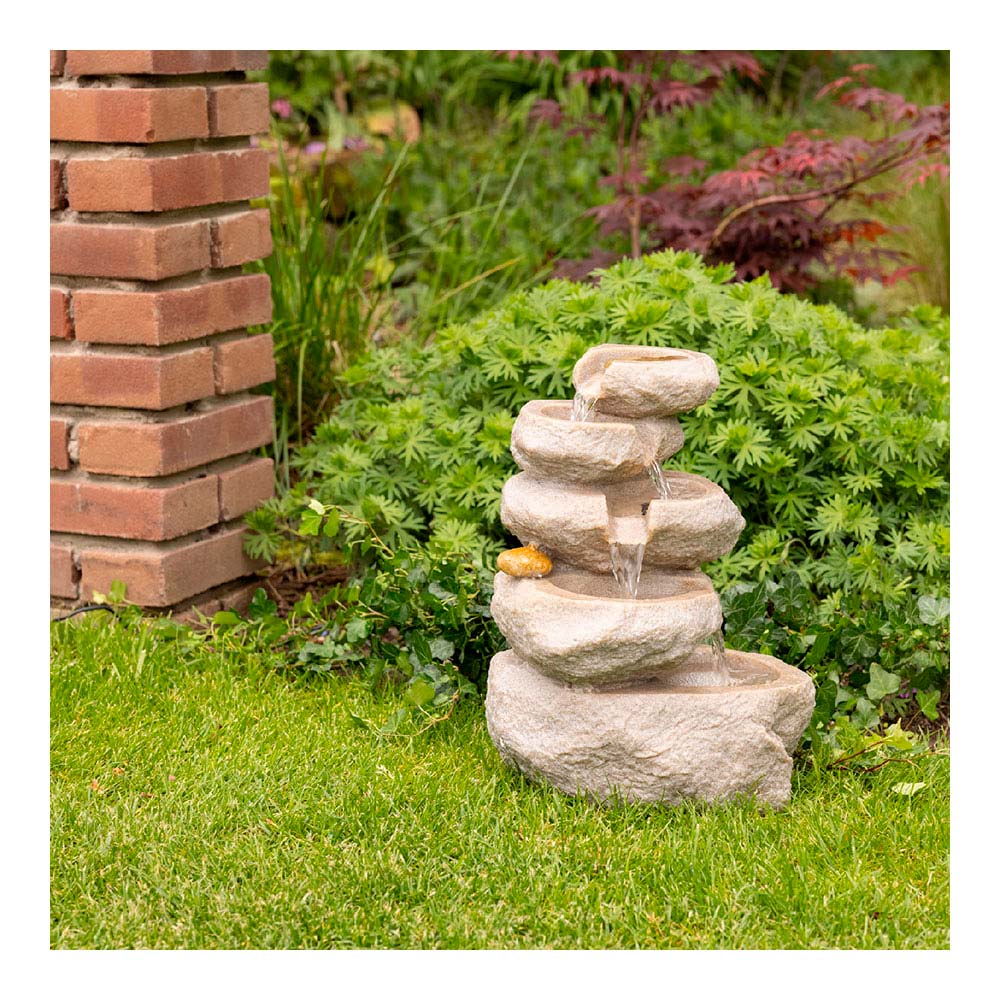 Fontaine De Jardin Antique Relaxdays - Aluminium Vert Foncé, 61x25x31cm Avec Robinet