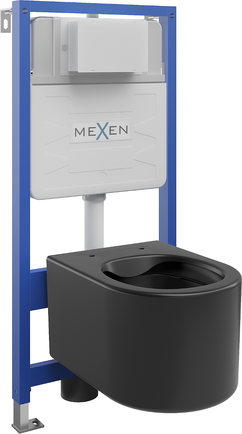 Mexen zestaw podtynkowy WC stelaż Fenix Slim z miską WC Sofia, czarny mat - 6103354XX85