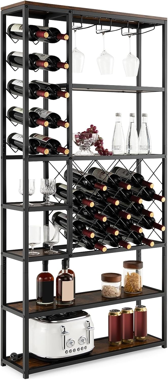 Étagère à vin 27 Bouteilles, Casier à Vin Style Industriel | Leroy Merlin