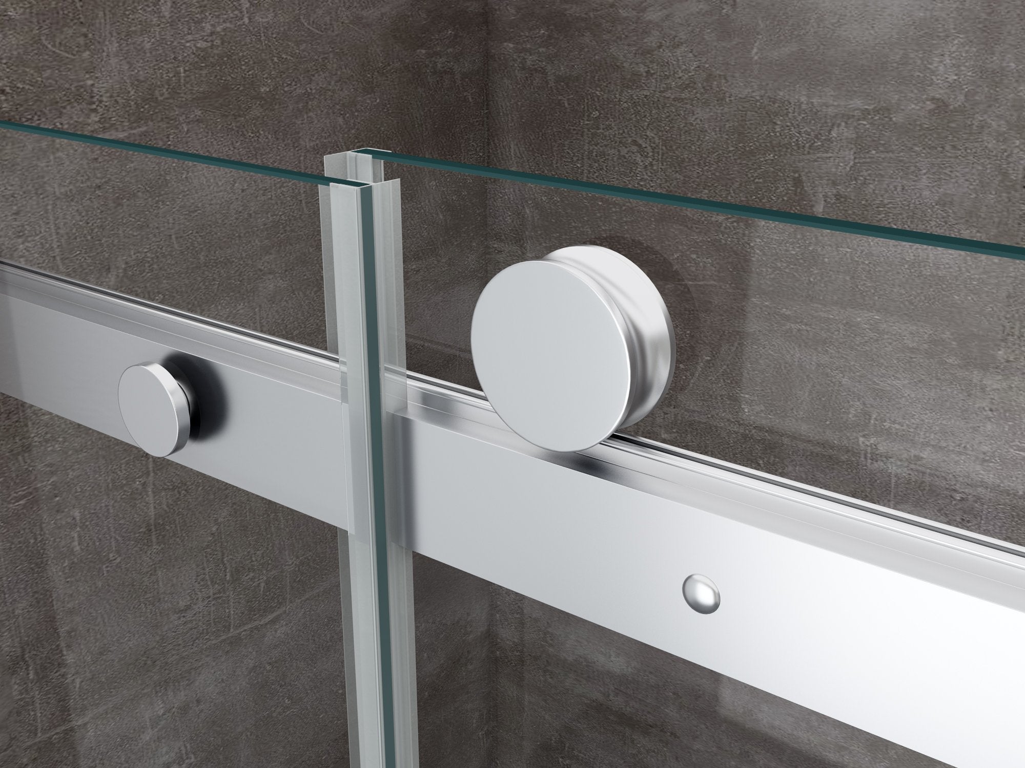 Douche de 8 mm H.190 avec un paroi fixe et une porte coulissante (receveur non inclu)– 90 fixe x 100 coulissante - 4