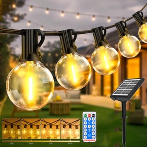 Tuokay Guirlande Solaire Extérieure Avec Ballon, 6,5M 30 LED Guirlande Lumineuse Solaire Etanche