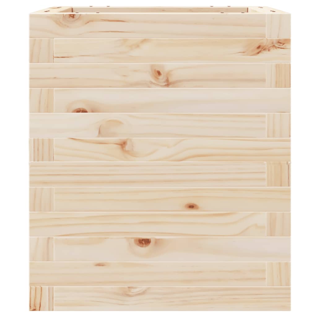 Jardinière bac lit surélevé plantes fleurs terrasse jardin 40 x 40 x 46 cm bois de pin massif marron 02_0037562 - 2