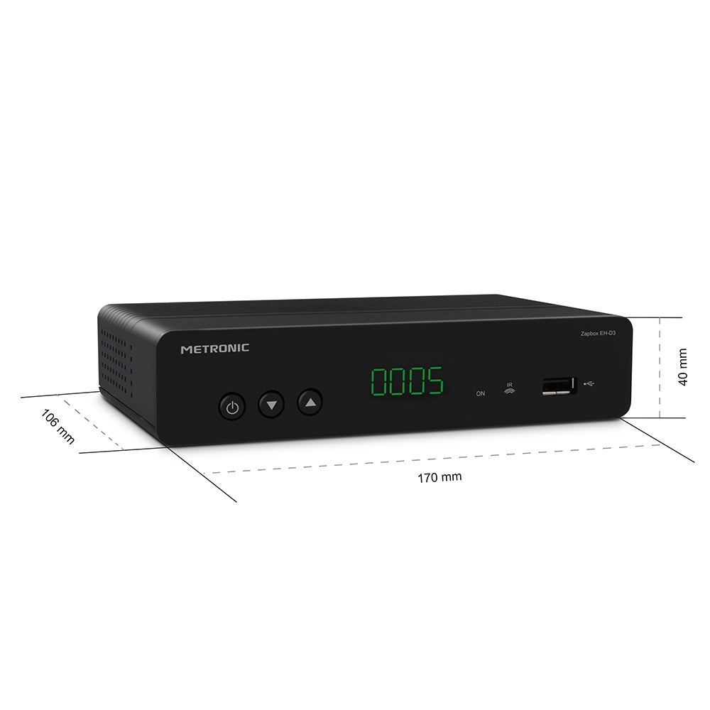 METRONIC 441622 ZAPBOX EH-D2 Decodeur TNT HD - Double Tuner USB - 6