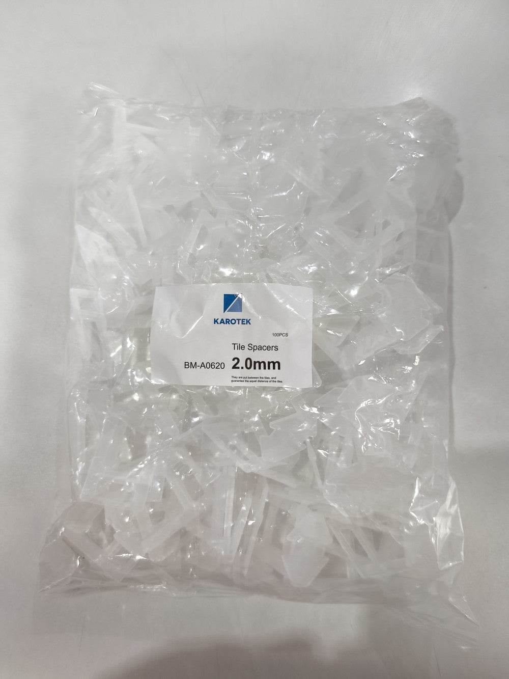 Lot de 100 croisillons XL pour dalles terrasse 12 à 20mm auto-nivelants (100 pcs) KAROTEK - 2