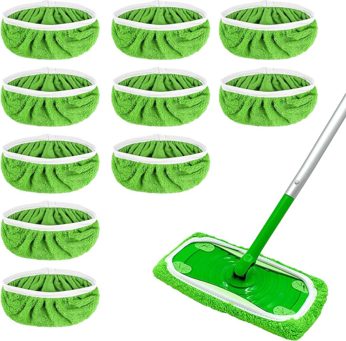 Zapasowe ściereczki do mopa Swiffer Sweeper - 10 szt. - Na mokro i na sucho - Do wszystkich rodzajów podłóg - 25 x 11,5 cm