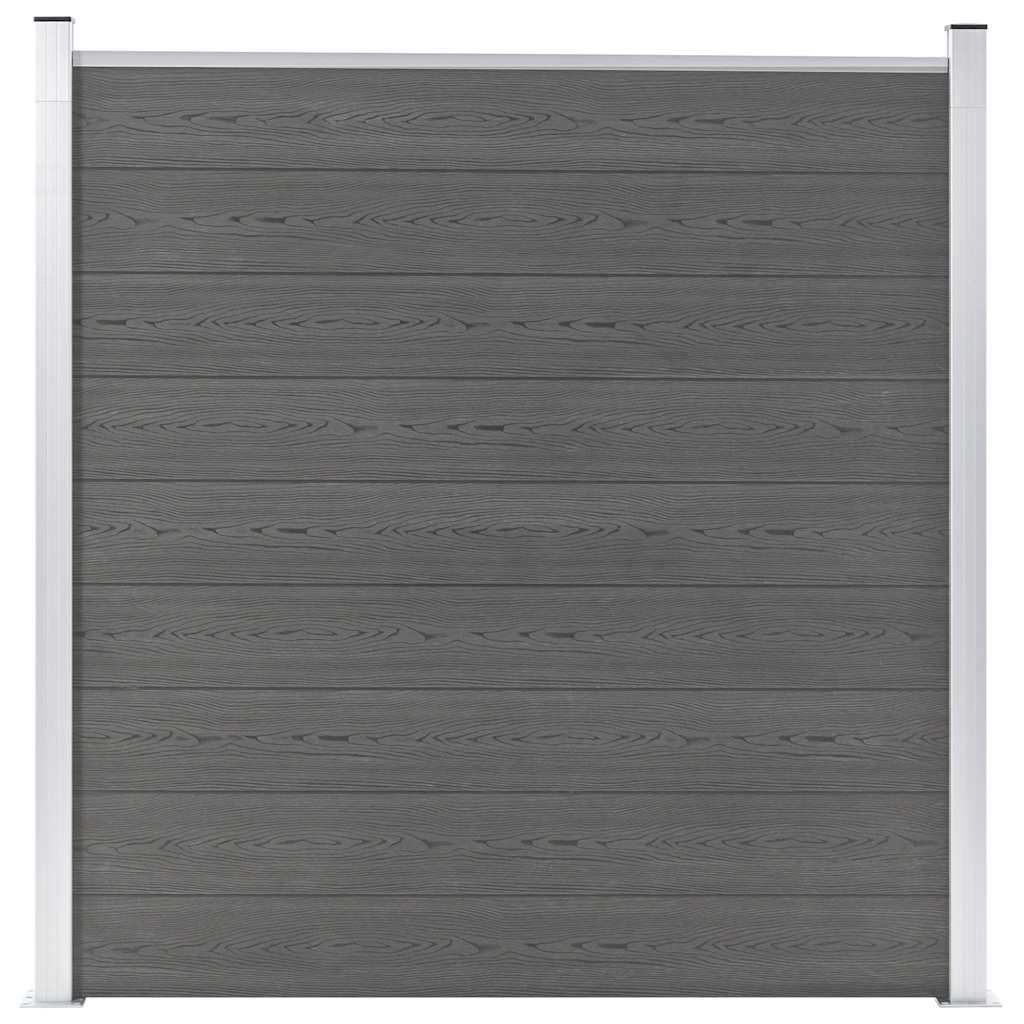 vidaXL Clôture de jardin WPC 180x186 cm Gris - 3