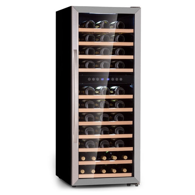 KLARSTEIN Vinamour 73 Duo Cave à vin 2 zones 192 L/73 bouteilles 5-18°C tactile Gris / argent