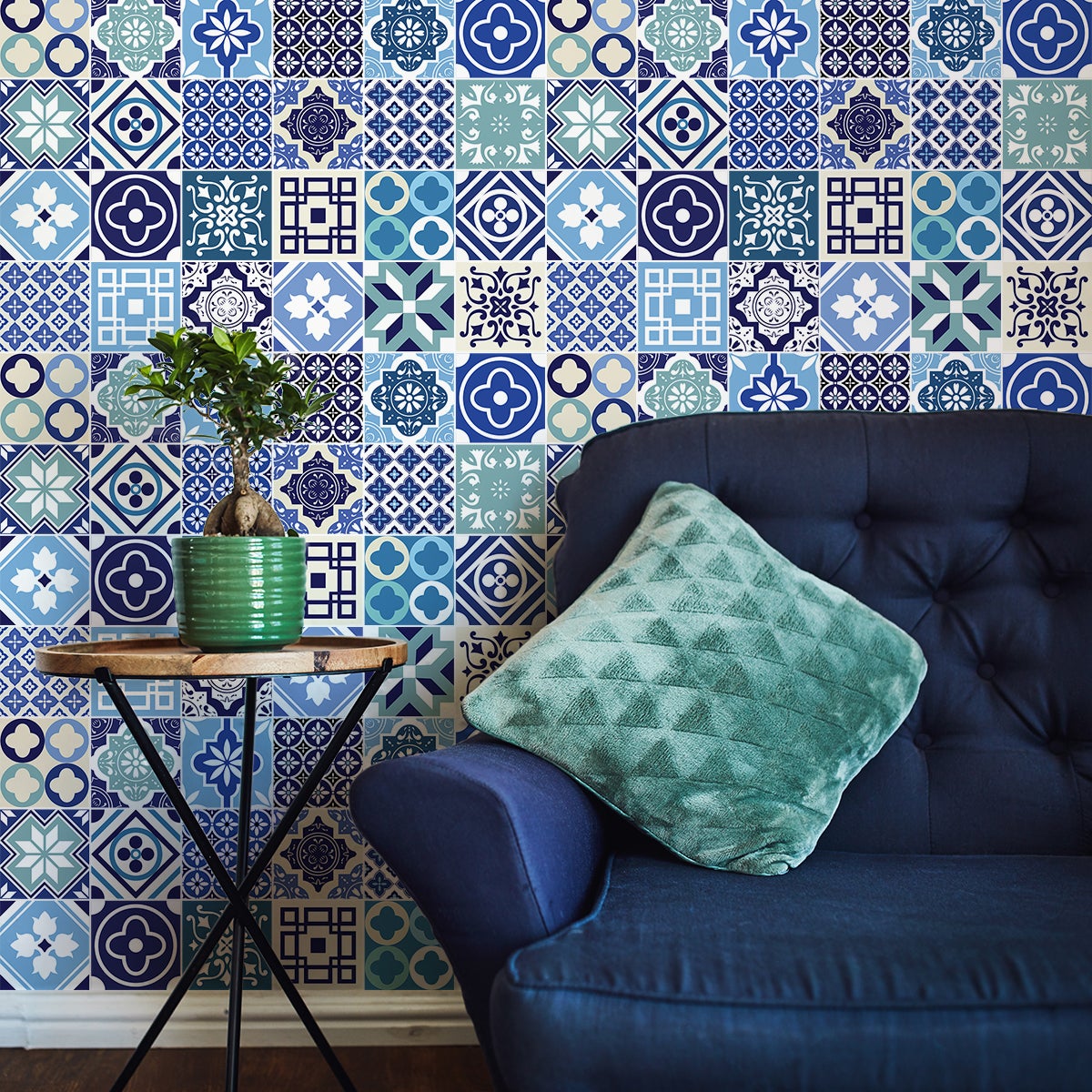 24 adesivi piastrelle di cemento grecito - Sticker adesivo - adesivi murali - 24stickers10x10cm - 5