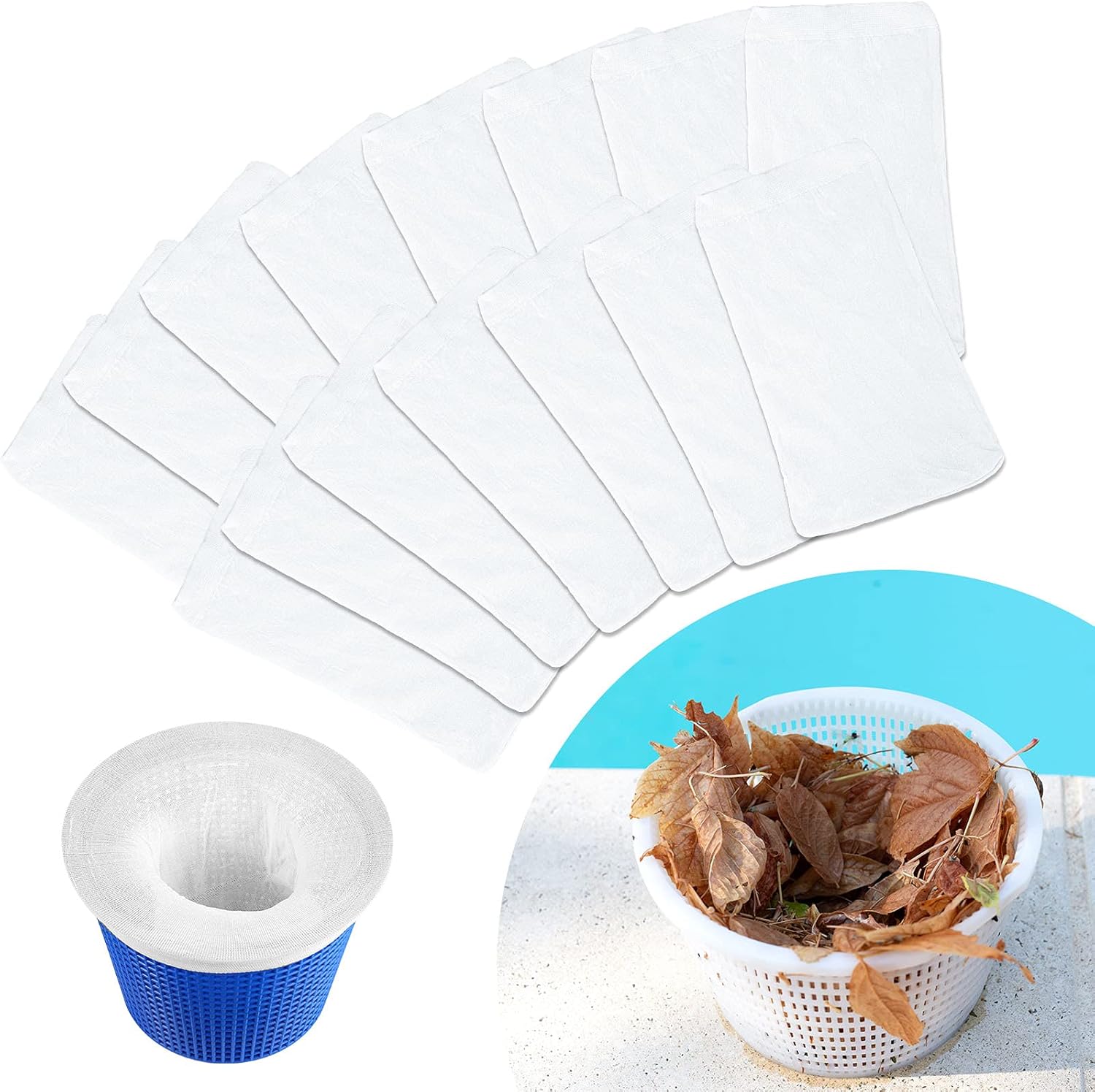 Zestaw skarpetek basenowych do basenów o drobnych oczkach i filtrów spa wielokrotnego użytku wykonane z ultra drobnej siatki do basenów naziemnych