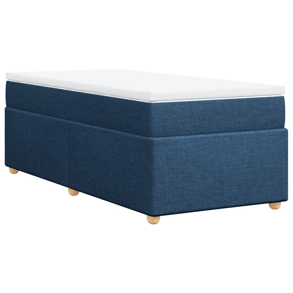 Sommier à lattes de lit avec matelas Bleu 80x200 cm Tissu - 2