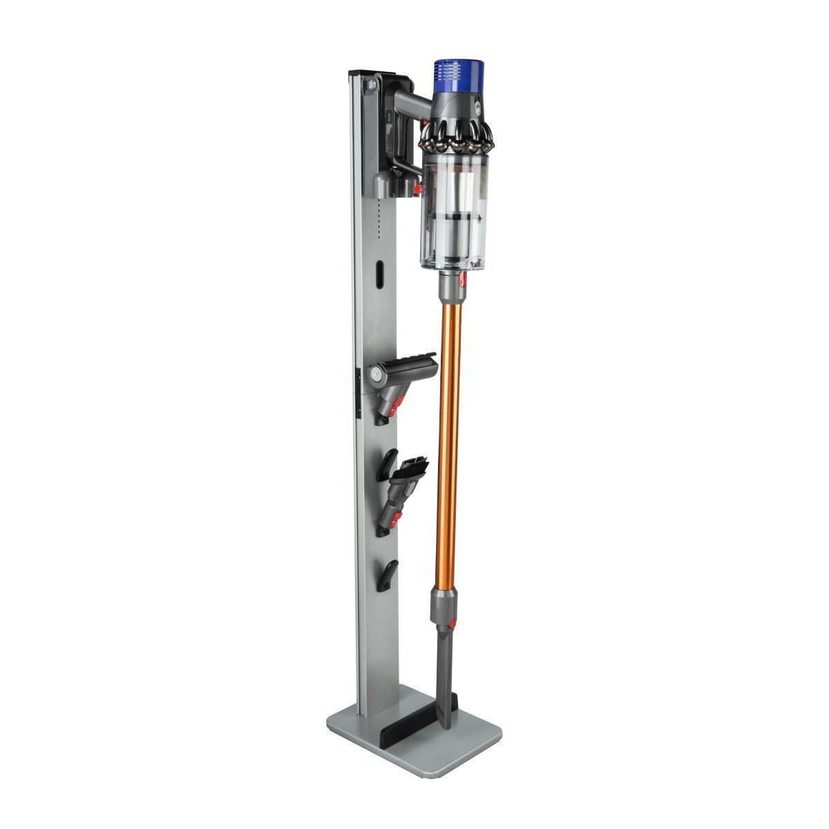 Support de rangement XAVAX Mural fixation universelle aspirateur balai argent - 3