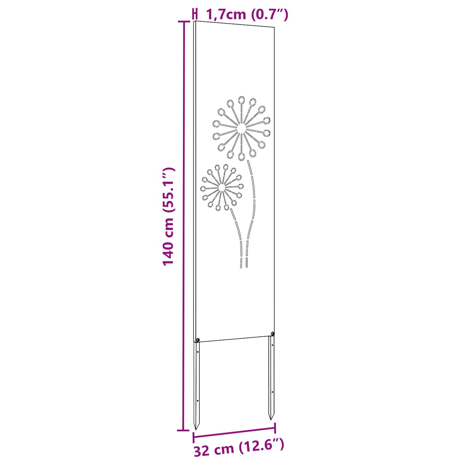 Écran de confidentialité de jardin Anthracite 32 x 140 cm vidaXL - 3