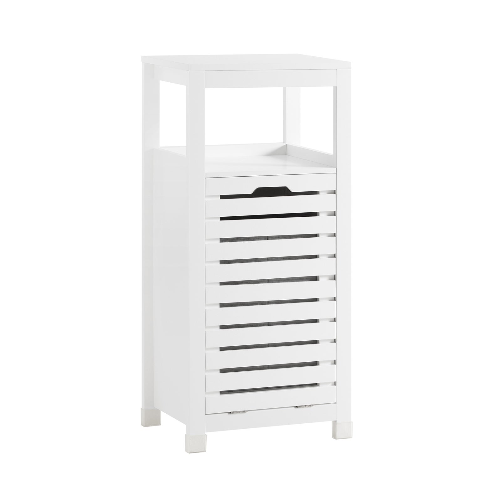 SoBuy BZR126-W Armoire à Linge, Meuble Bas de Salle de Bain, Meuble de
