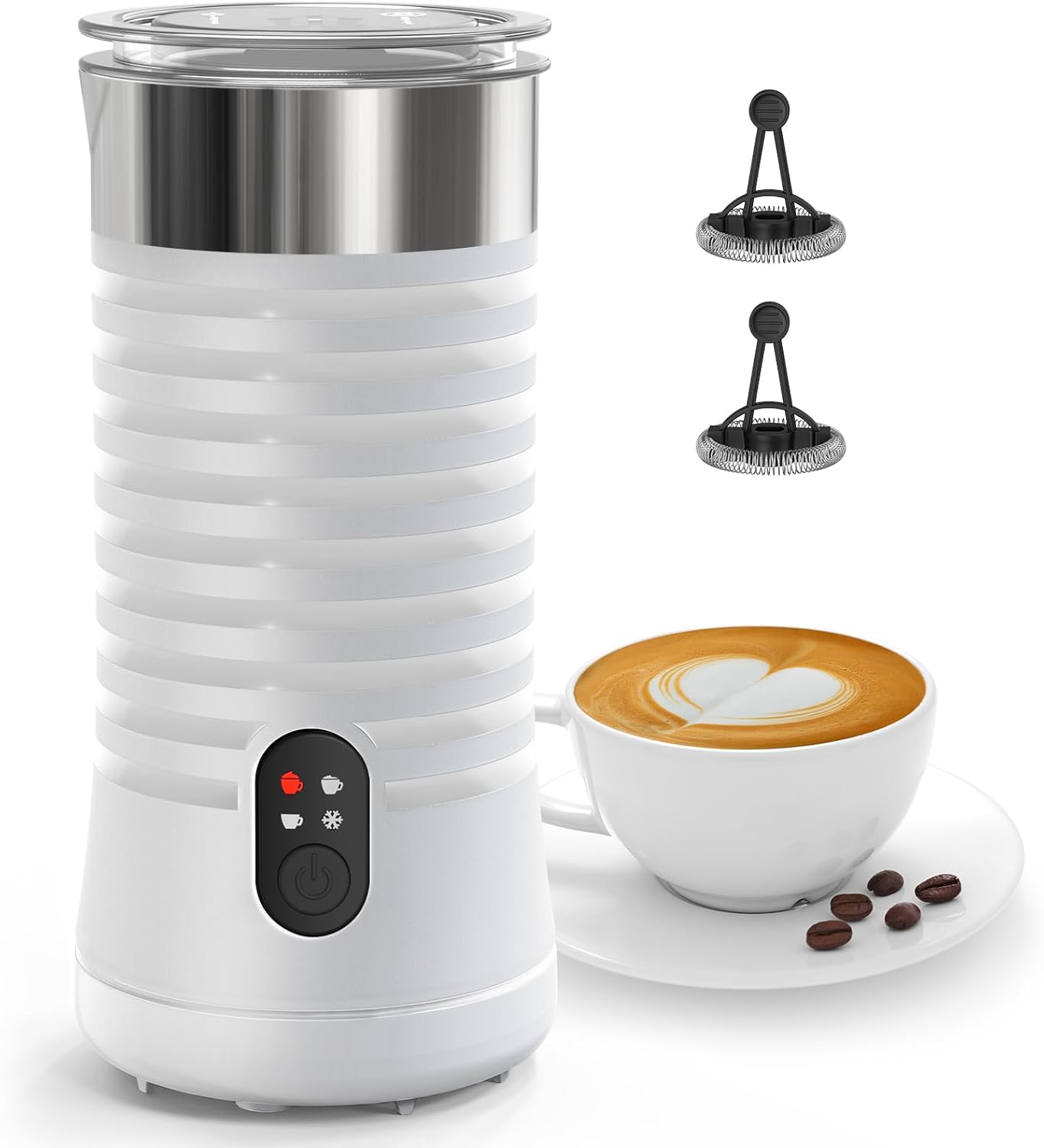 XREXS Mousseur à Lait Électrique 4 En 1, Mousseur De Lait Automatique