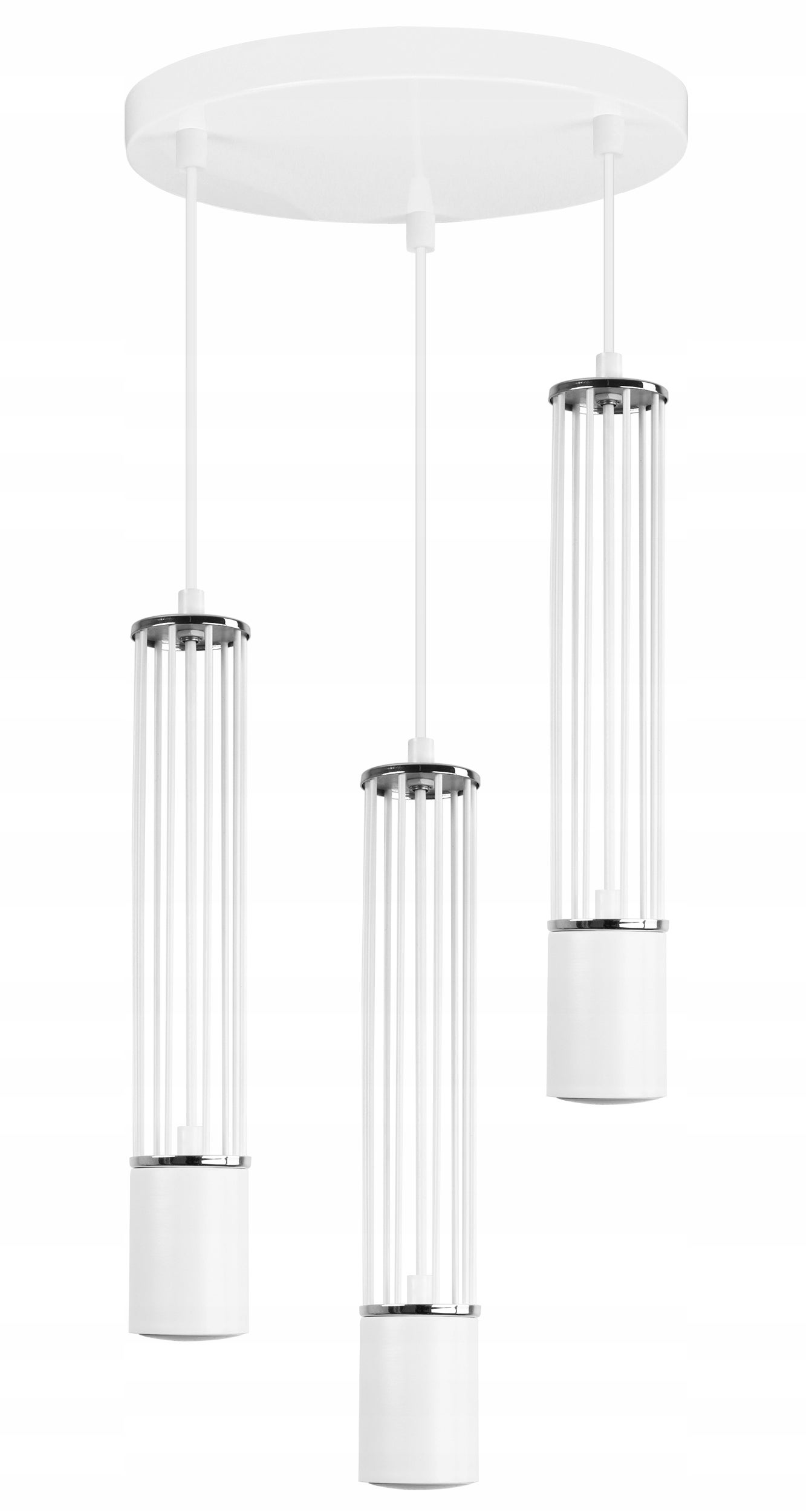 Lampa sufitowa wisząca Aria biała loft 30cm 3xGU10 klosz metal biały/srebrny Light Home LH