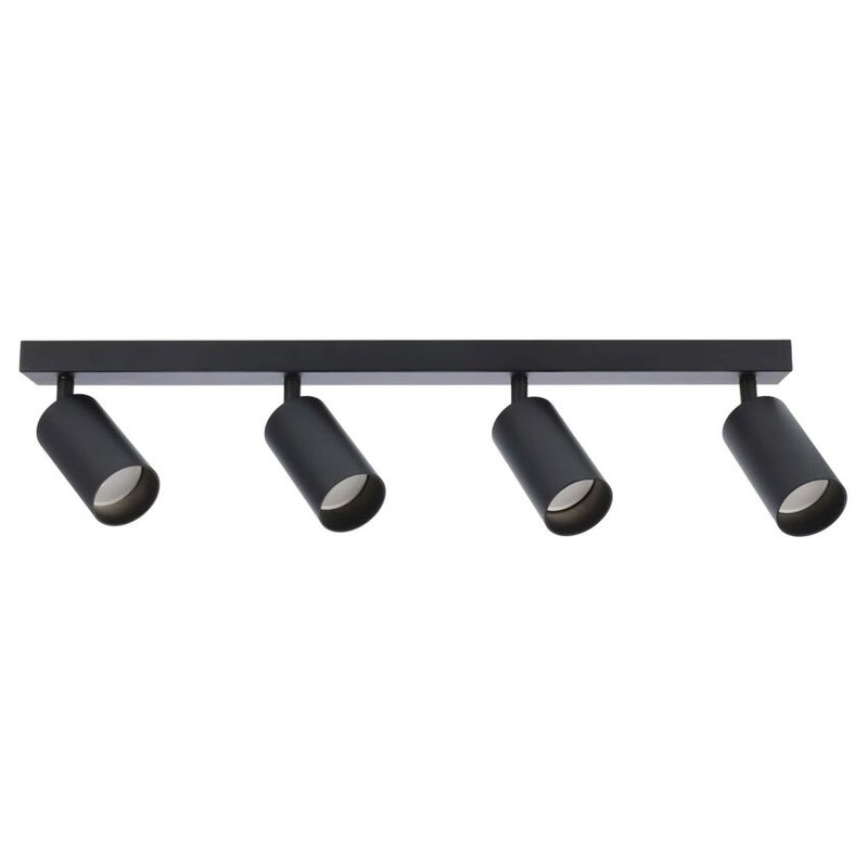 Listwa reflektorowa natynkowa listwa Malga 4 Black spot 4xGU10 czarny EDO777350 EDO SOLUTIONS