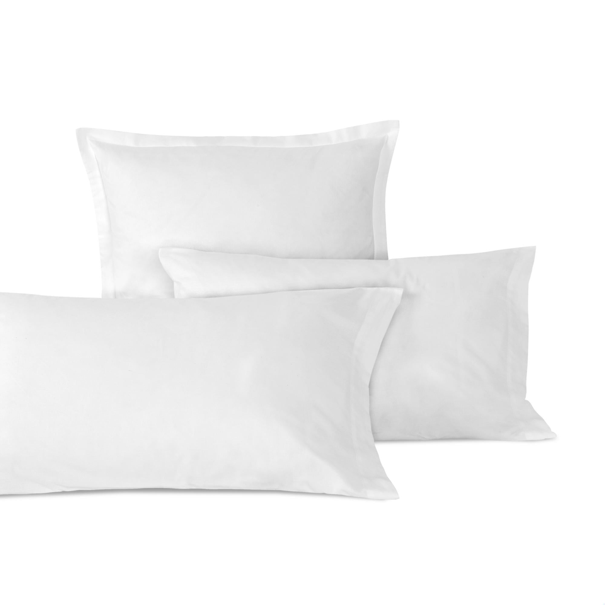 Federa Per Cuscino Housewife In Cotone Biologico – 400 Fili Percalle – Ipoallergenica – 48x74 Cm – Bianco