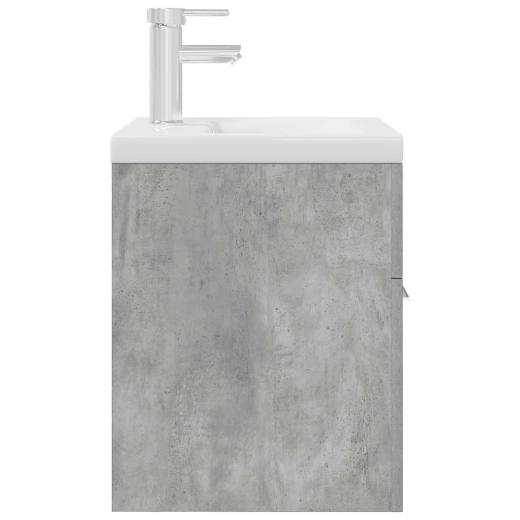 Armoire de lavabo salle de bain design moderne murale 41 x 38,5 x 46 cm espace de rangement en bois d'ingénierie gris bé - 4