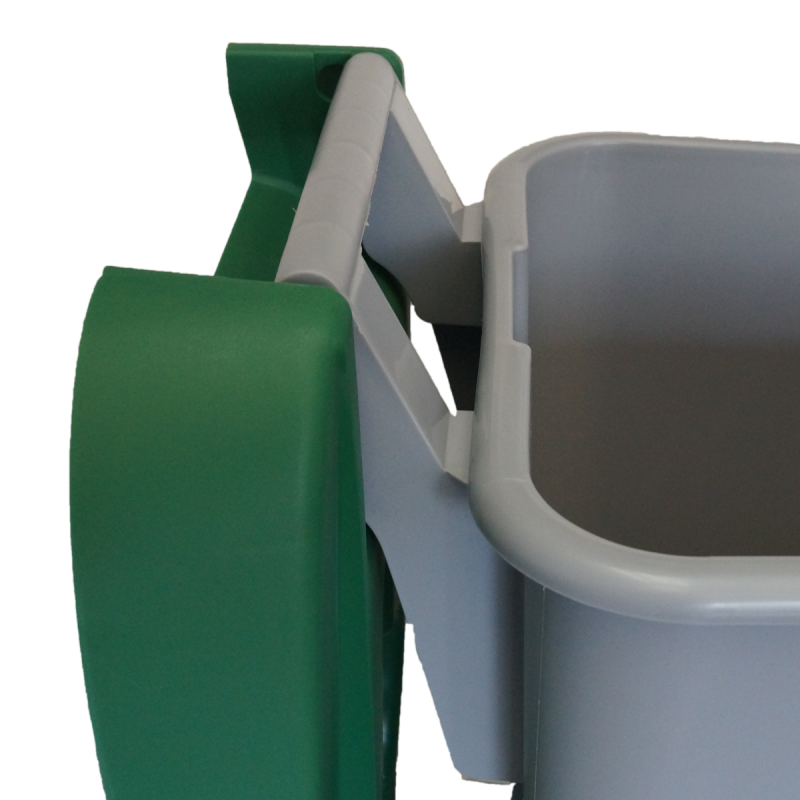 Contentor de lixo Denox 65, 85 e 110 L para reciclagem | Fechado com tampa colorida | 2 rodas | 85 L - Tampa fechada (Preto) - 3