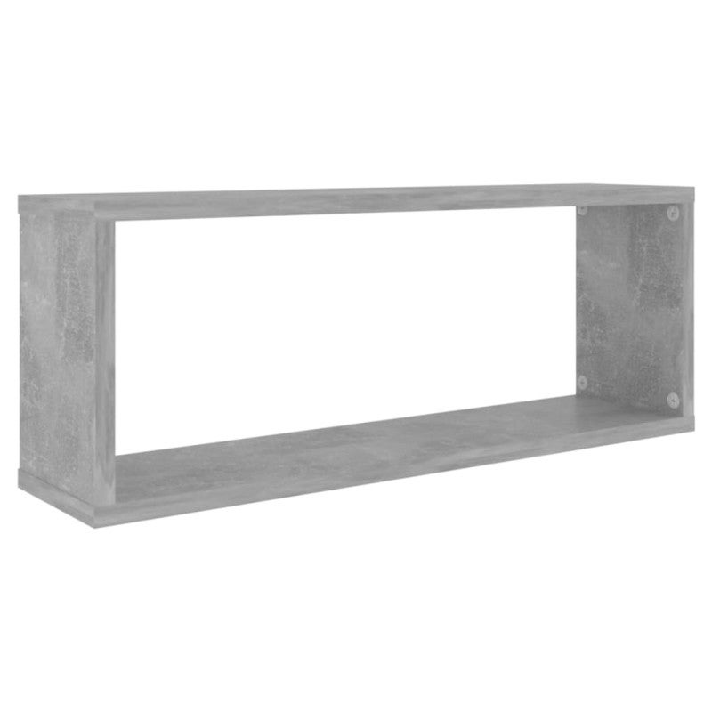 vidaXL Mensole Parete a Cubo 2pz Grigio Cemento 60x15x23cm Multistrato - 4