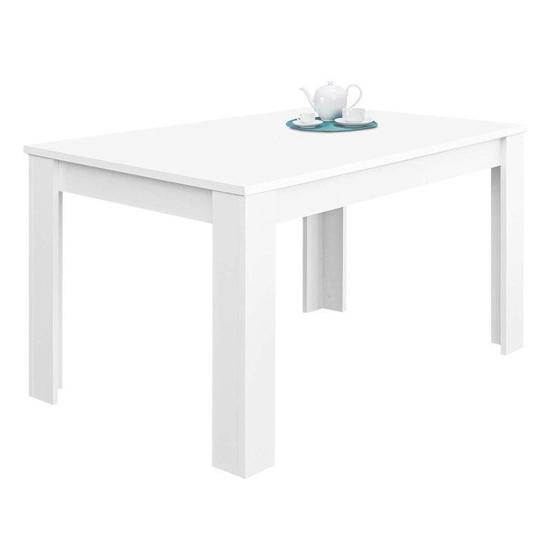 Mobelcenter – Mesa de Salón/Comedor Extensible Kendra – Ancho: 140 cm x Fondo: 90 cm x Alto: 78 cm – Ancho Extendida: 190 cm (Blanco Brillo) - (0486) - 6
