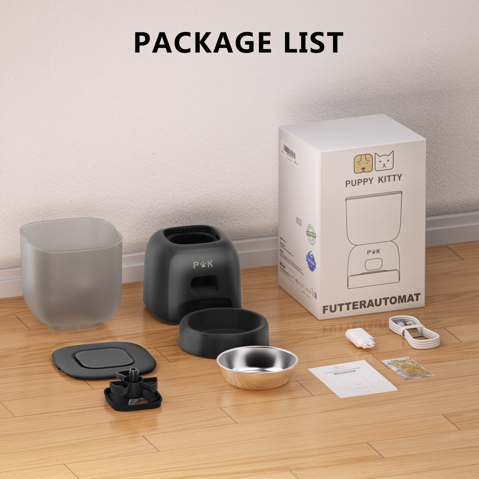 3L Distributeur Croquettes Chat Automatique Noir Mangeoire Automatique pour Chat, Peut Nourrir 4 Repas par Jour - 9