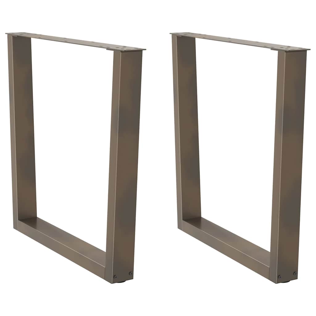 Pernas de mesa de jantar em forma de V 2 unidades de aço natural - COMFORTXL - 2