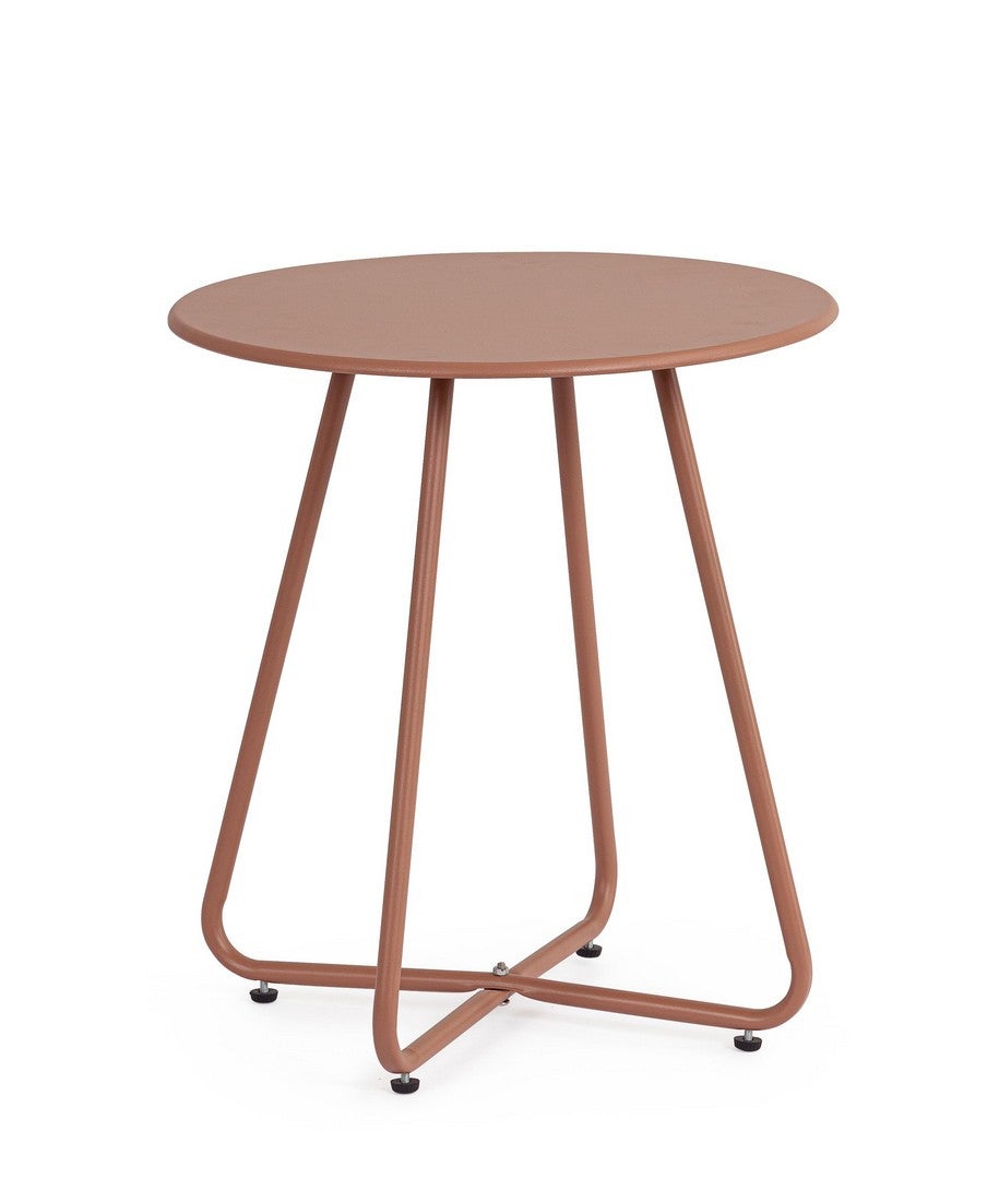 Stół zewnętrzny ze stali lakierowanej elektroforetycznie, Ø45 - 50h koralowy