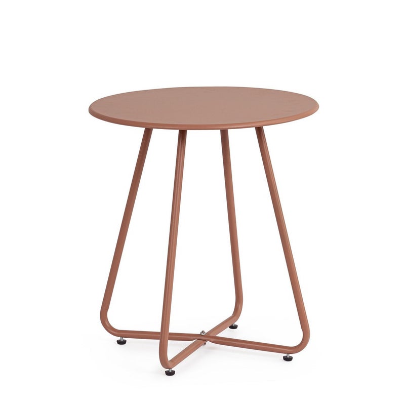 Stół zewnętrzny ze stali lakierowanej elektroforetycznie, Ø45 - 50h koralowy