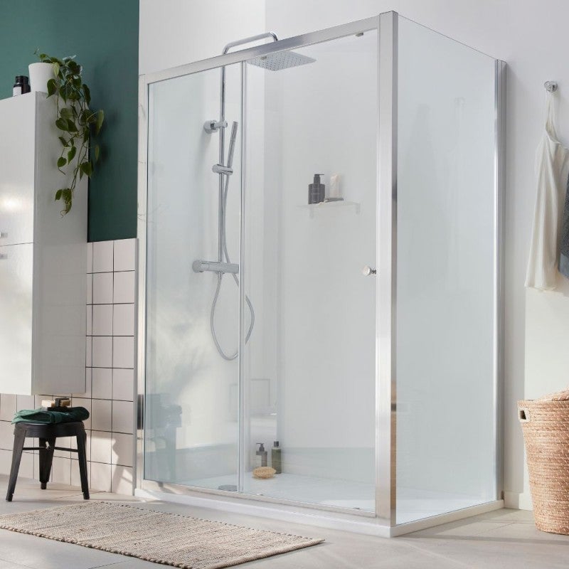 Paroi douche JACOB DELAFON Serenity, 120 cm, porte coulissante réversible instal. Niche - 3