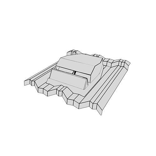 Chatière G2 de ventilation pour tuiles métalliques GERARD MILANO de IKO Metals, revêtue de pierre naturelle comme les tuiles, une pièce pour 20 à 25m2