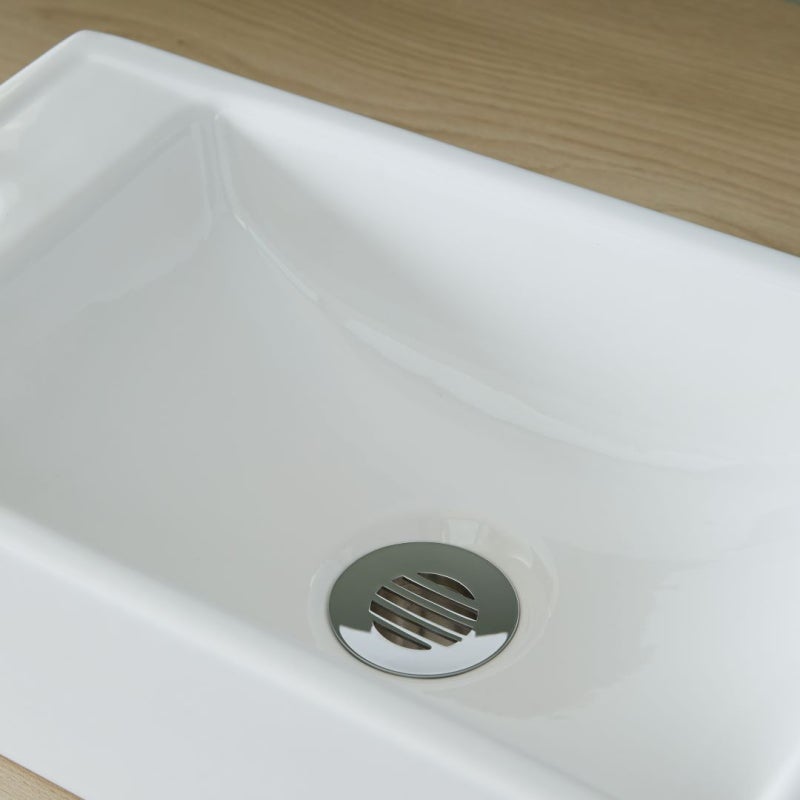 Lave mains rectangle blanc contemporain - 2