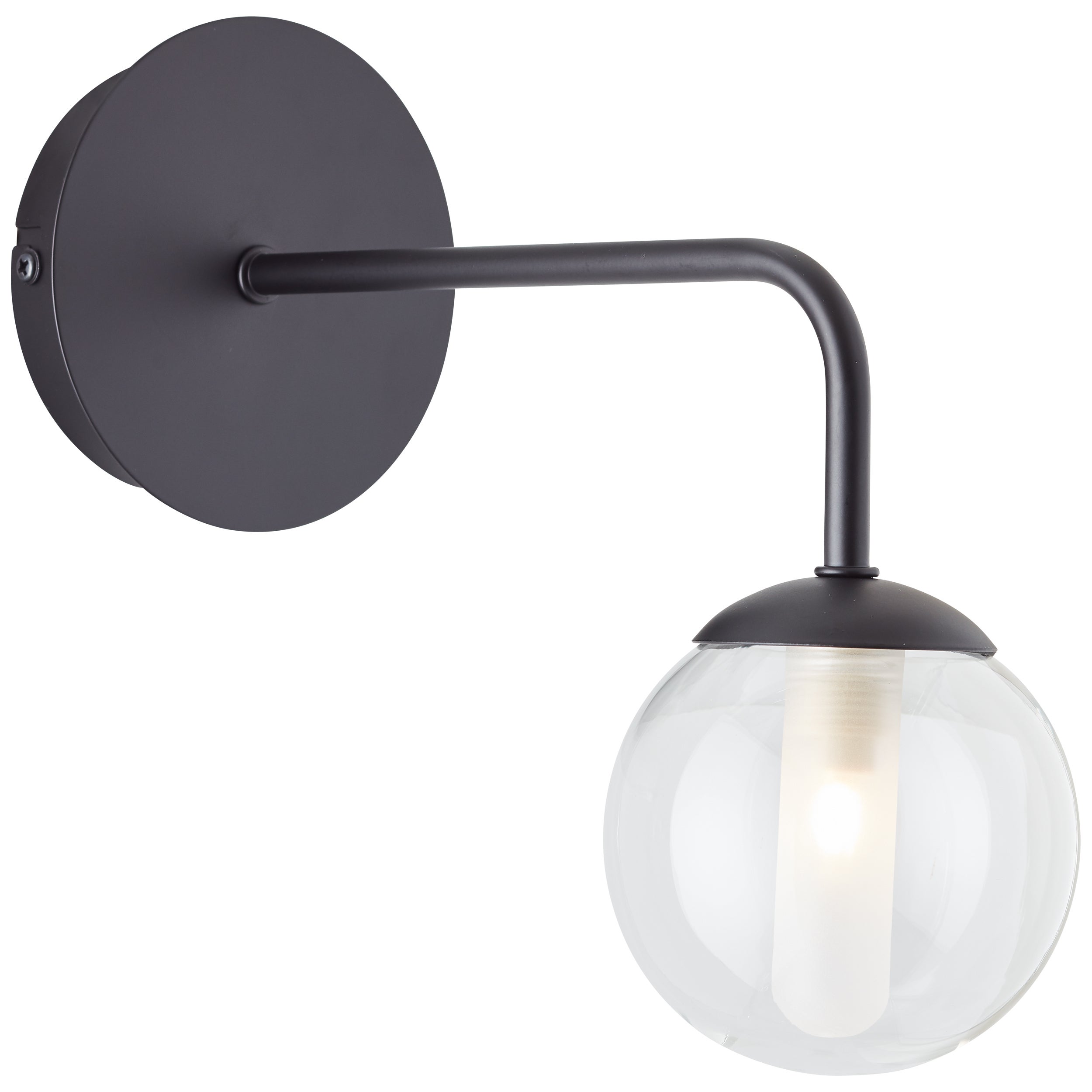 Brilliant Lamp Gitse lampa ścienna czarny/czarny przezroczysty metal 1x QT14, G9, 20 W