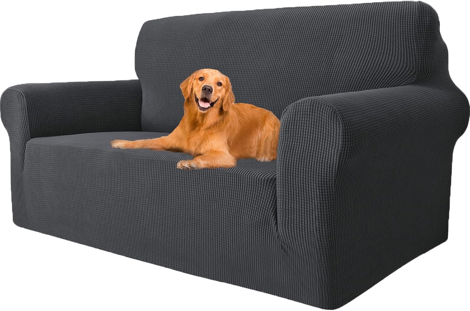 Housse de Canapé Antidérapante en Velours Beige 110x210 cm