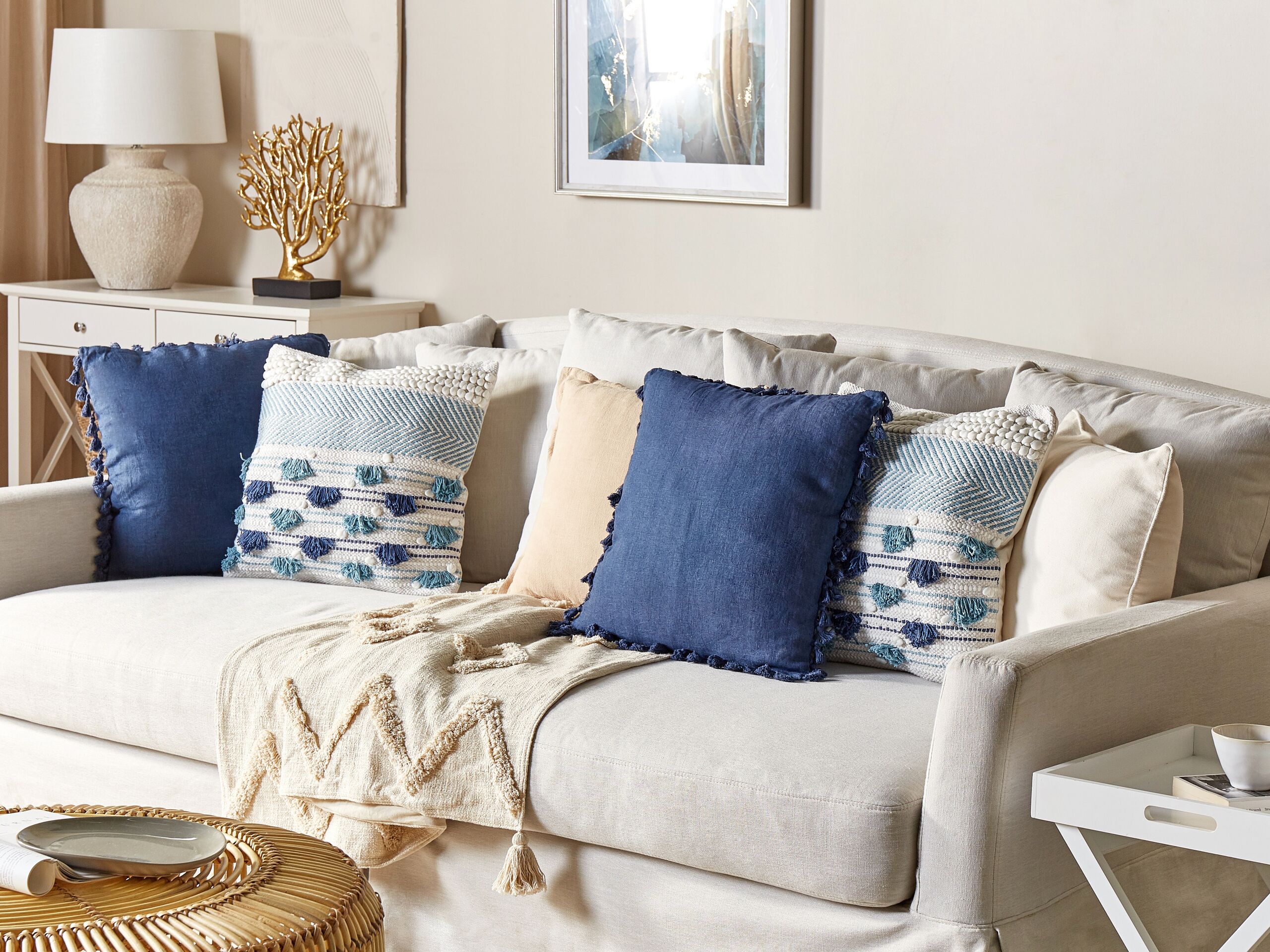 Lex's Linens – 2 Asciugamani Viso In Cotone Pettinato Blu Reale, 30x30 Cm, 500 G/m²