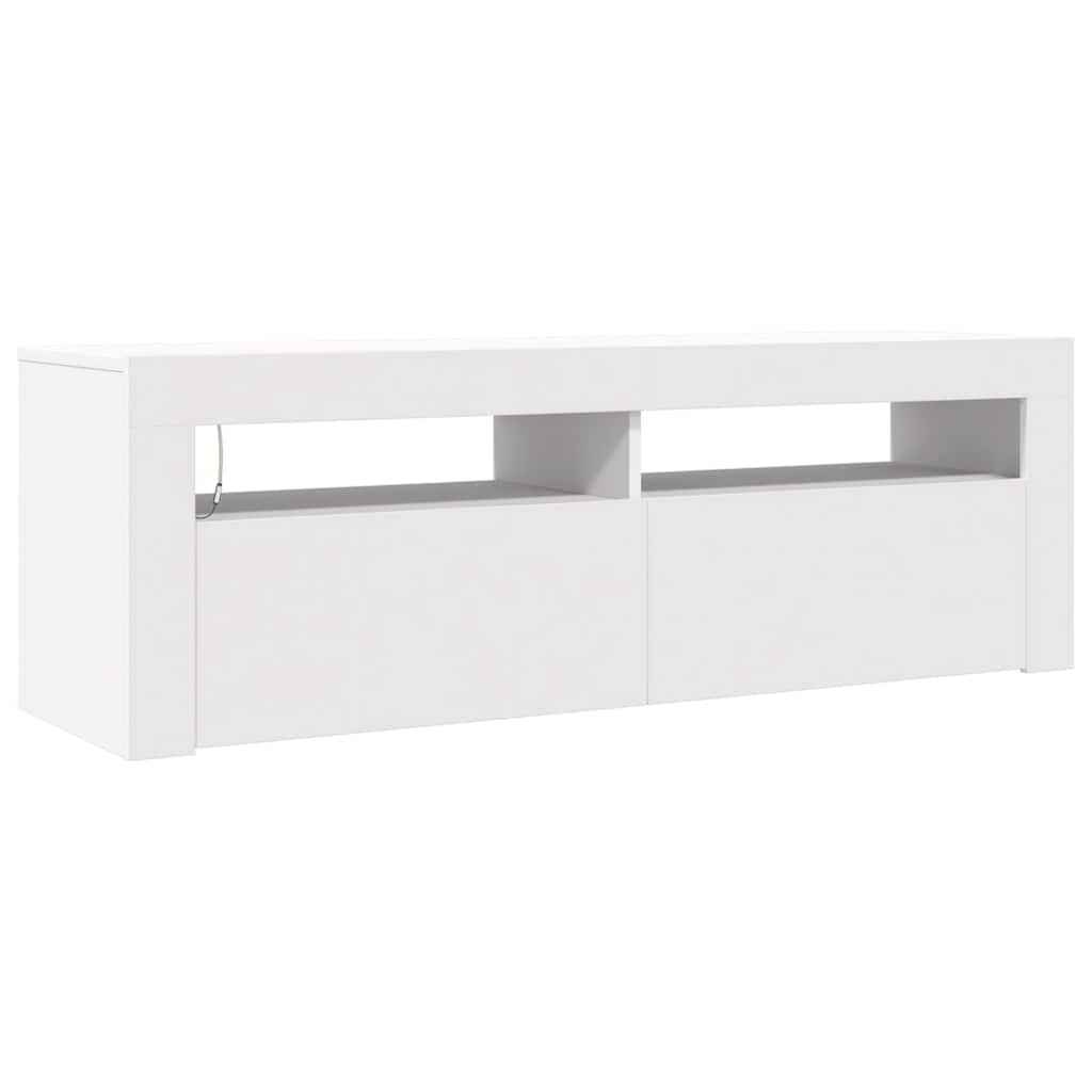 vidaXL Móvel de TV com luzes LED 120x35x40 cm branco - 3