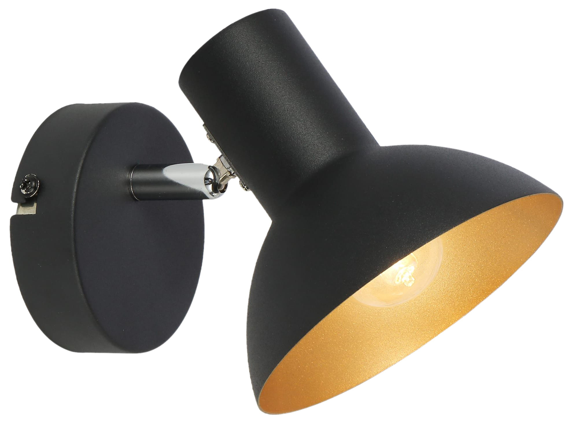 Kinkiet ścienny Diso czarny-chromowany 1xE27x40W wym: 12 x 16 x 12 cm metal IP20 Candellux