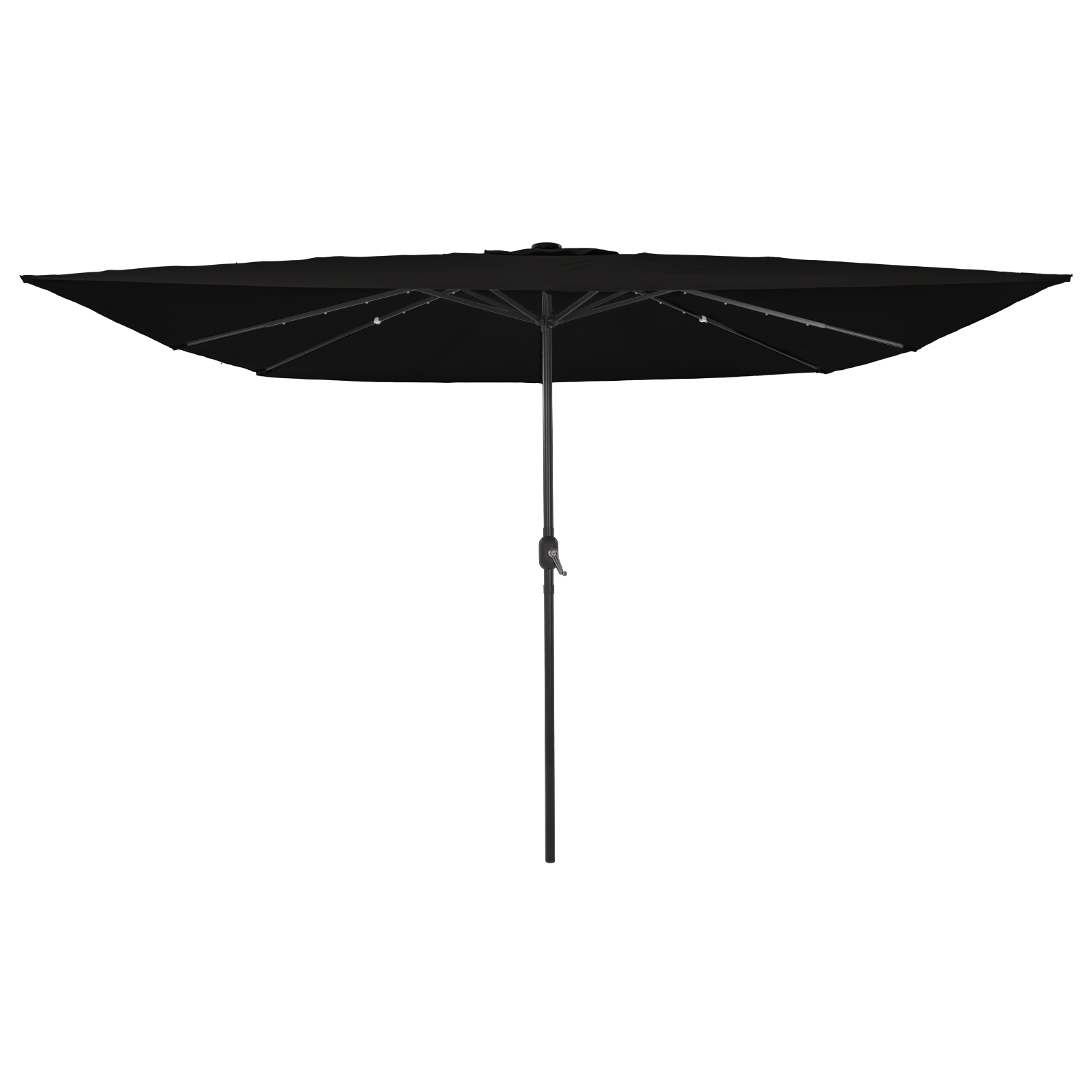 Parasol de jardin Noir 295 x 295 x 245 cm Polyester et Acier - 2