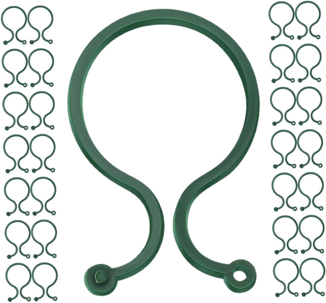 100 sztuk klipsów podtrzymujących rośliny pnące, klipsy ogrodnicze do pomidorów, winorośli, kwiatów, wielokrotnego użytku klipsy podtrzymujące łodygi