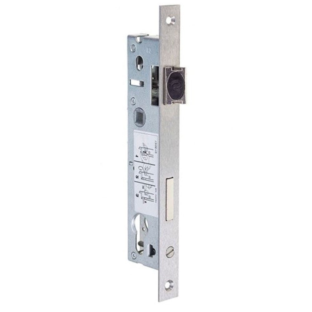 Serrure encastrable de porte et menuiserie metalique a cylindre Axe 21 mm Reversible Bricard - 2