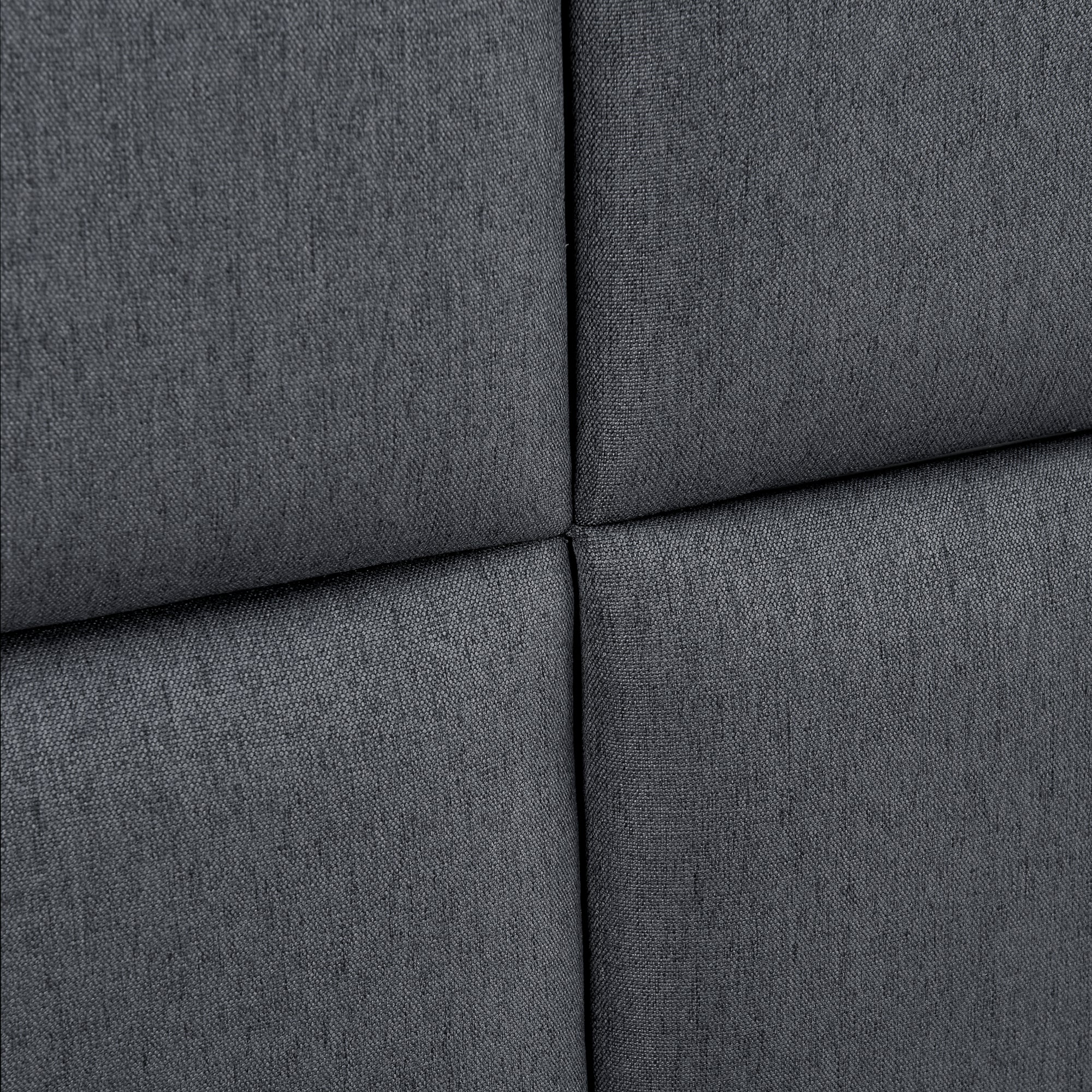 Conjunto de 4 painéis de parede acolchoados Carpino têxtil 30x30cm - Cinzento escuro [neu.haus] - 8
