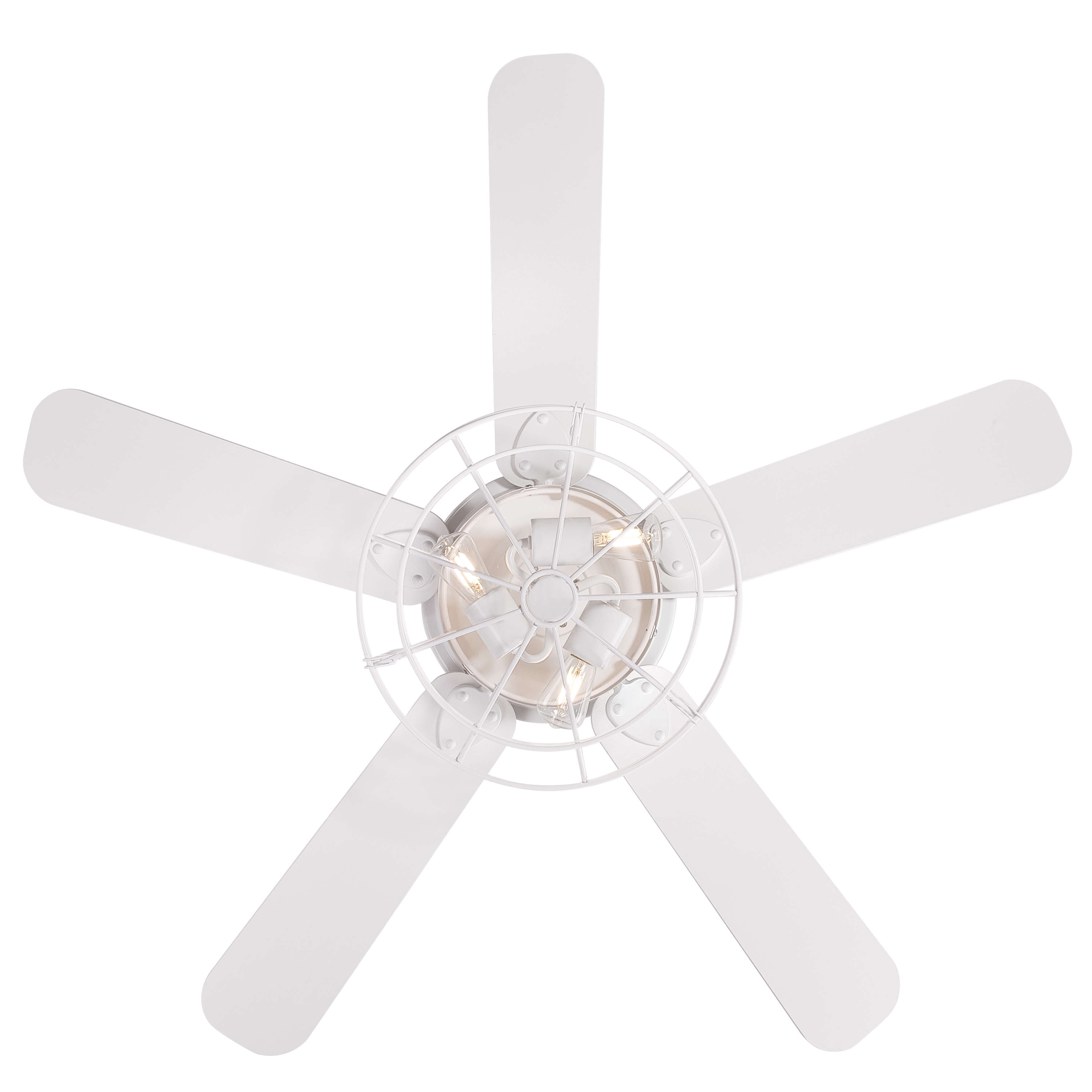 Westinghouse Lighting 7220940 Ventilatori da Soffitto per Interni Barnett da 122 Cm, Kit di Luce LED Dimmerabile con Paralume a Gabbia, Telecomando In - 4
