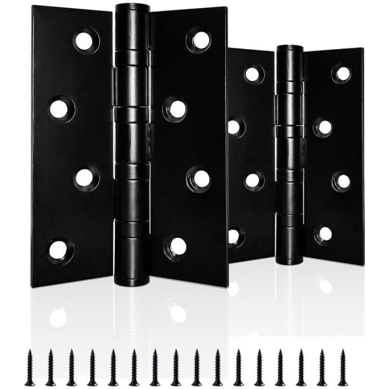 GeKLok 1 Paire De Charnières à Ressort En Acier Inoxydable Noir Mat Pour Porte Moustiquaire à