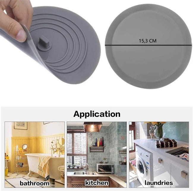 1 pz tappo universale in gomma per vasca da bagno con , tappo di scarico per lavandino con cm/1,57 pollici, copertura per scarico doccia facile da installare e pulire, accessori per 1 pz tappo universale in gomma per vasca da bagno con , tappo di scarico per lavandino con cm/1,57 pollici, copertura per scarico doccia facile da installare e pulire, accessori per
