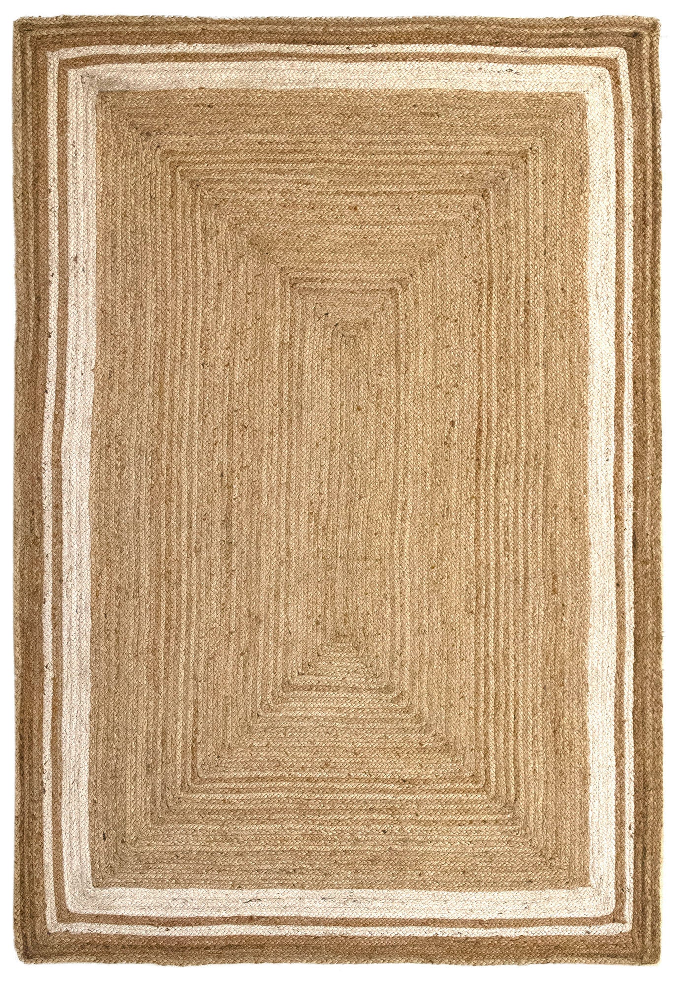 Hamid Tapis En Jute Alhambra Couleur Naturelle Rond, 100% Fibre De Jute, Tressé à La Main, Pour Salon, Chambre, Décoration, (100 X 100 Cm