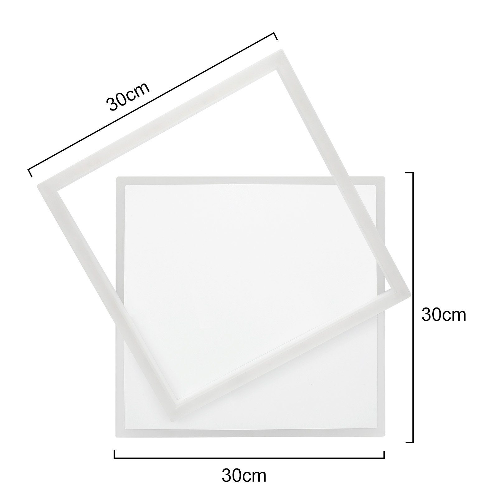 NETTLIFE Plafoniera LED Soggiorno Camera da letto Lampada dimmerabile con telecomando 42W Design moderno quadrato Acrilico bianco per cucina - 8