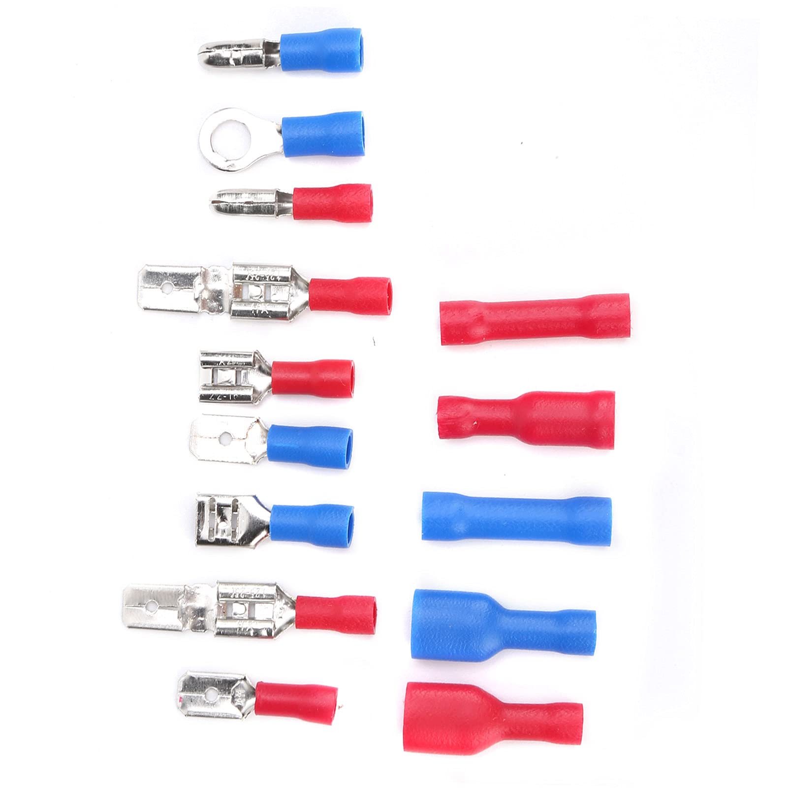 200 pezzi Set di connettori a crimpare per cavi Kit di connettori elettrici isolati pressati a freddo - 7