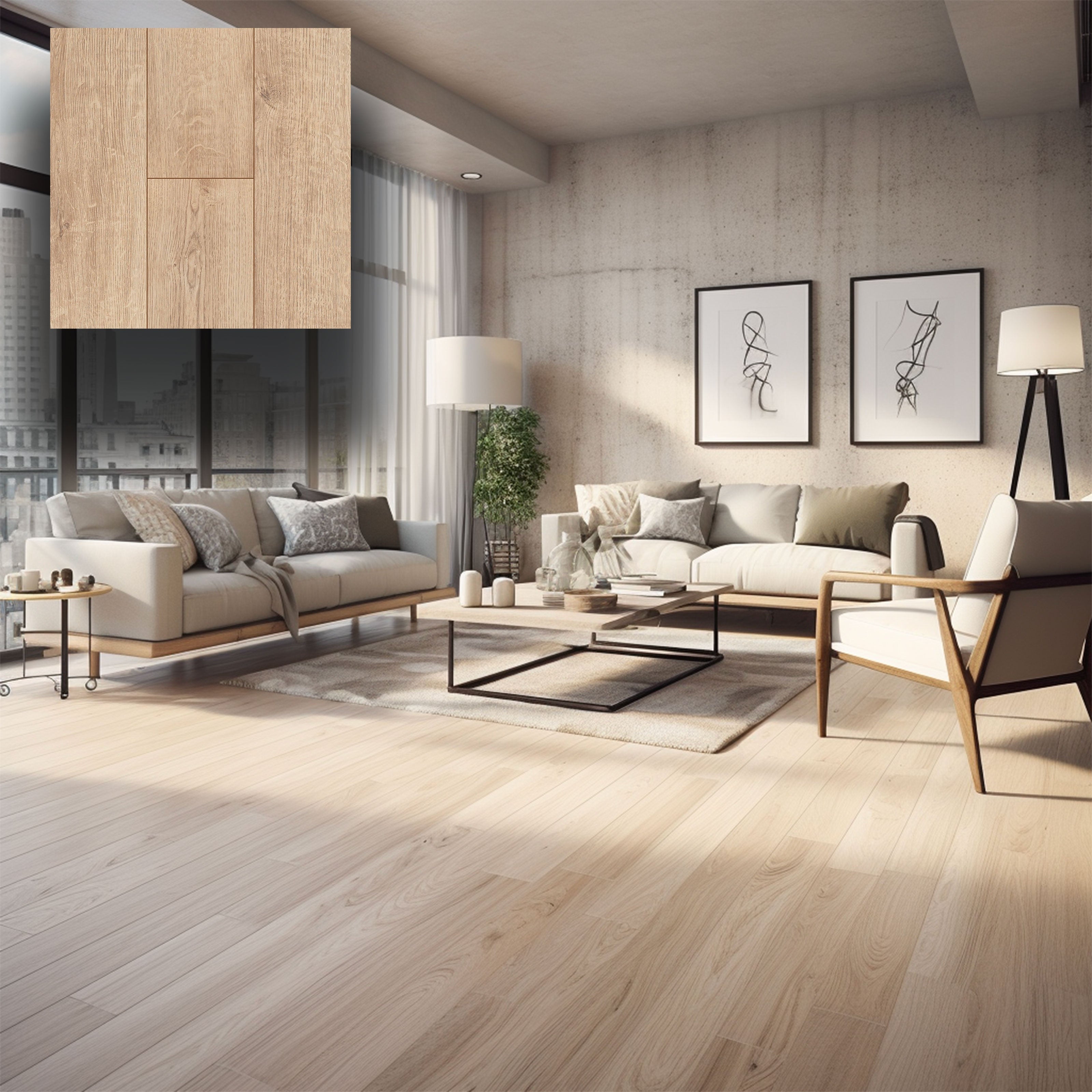 Chão laminado 8mm AC5 Click bevel. HERN 197x1205 HYDRO 72H - 4